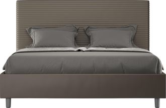 Itamoby Cama Matrimonial Contenedor 160x190 Moderno Polipiel Focus M Color: Marr&oacute;n - Versi&oacute;n: Con Caja De Almacenaje