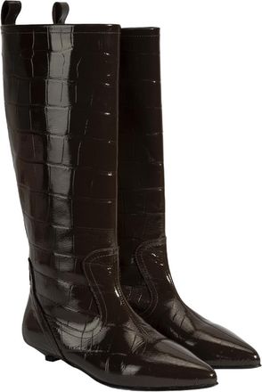 Desa Woman Slip-On Loafers - Animal Print, Pointed Toe, Low Heel, Breathable | Brown - 37