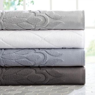 Frontgate Sculpted Bath Towels - Indigo Blue, Bath Towel - Frontgate Resort Collection