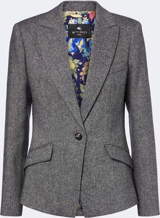 Etro Wool and silk-blend blazer