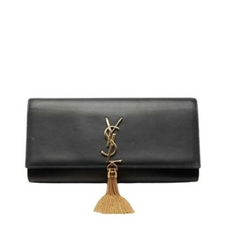 Saint Laurent Pre-owned Tassel Flap Clutch - - Pre-owned - Donna - Nero - ONE SIZE
