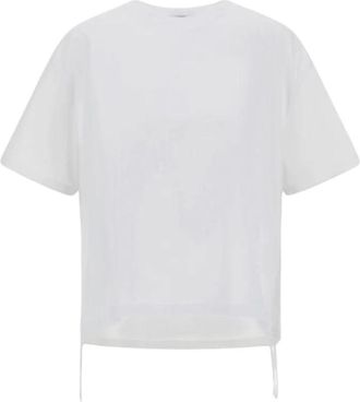 Herno Compact Jersey and Nylon Maestro T-shirt - Dames - T-shirts - Wit - M - Nylon - Tops