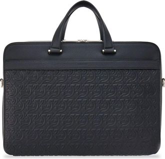 Ferragamo Mens Gancini Leather Briefcase