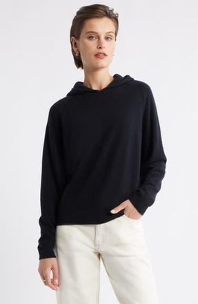 Nordstrom Cashmere Sweater Hoodie in Black Rock at Nordstrom Rack, Size Large