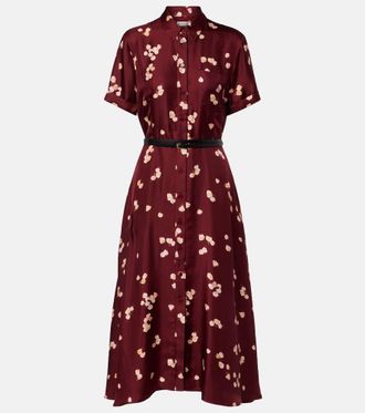 Altuzarra Abito chemisier in seta con stampa e cintura