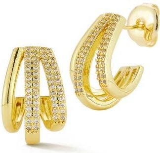 Glaze Jewelry Triple Hoop Earrings in Gold at Nordstrom Rack