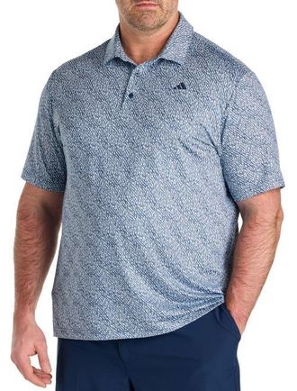 adidas Big & Tall Ultimate 365 Feather Print Polo Shirt in Collegiate Navy at Nordstrom, Size Xx-Large
