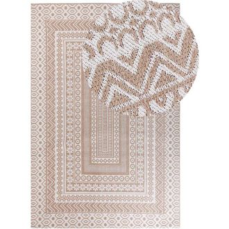 Beliani Beliani - Area Rug Modern Geometric Pattern 200 x 300 cm Beige and White Baglar