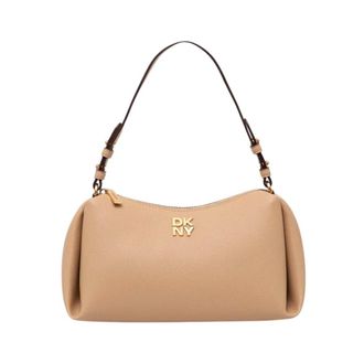 DKNY Remy Schoudertas - Dames - Schoudertassen - Beige - ONE Size - Leer - Tassen