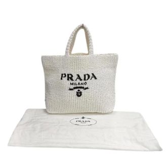 Prada Pre-owned Rayon Tote Bag - Dames - Pre-owned - Wit - Maat: ONE Size Leer