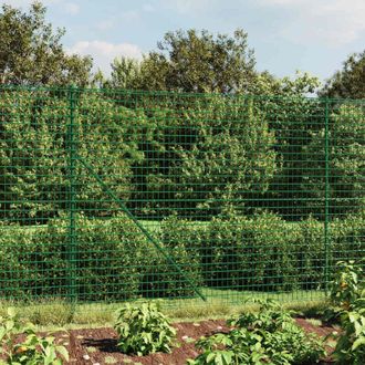 vidaXL Cerca De Alambre De Acero Galvanizado Verde 1,4x25 M Vidaxl