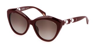 Police SPLL35 HEDRON 1 0G96 Womens Sunglasses Burgundy Size 55