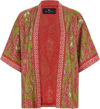 Etro Multicolor Silk Womens Cardigan