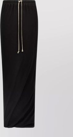 Rick Owens cotton midi straight skirt