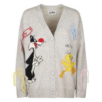 MC2 Saint Barth Cardigans, female, Gray, Size: XS Sasi Donegal Cardigan