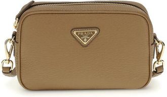 Prada Beige Kalfslederen Bos Taurus Schoudertas