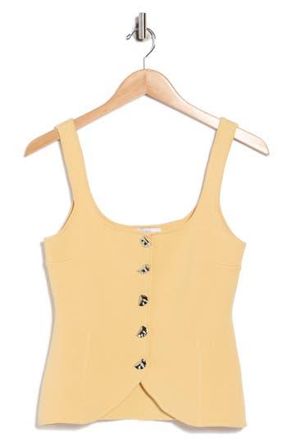 NSR Button Front Sweater Tank in Butter Yellow at Nordstrom Rack, Size X-Large