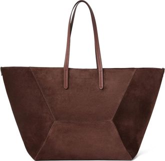 Brunello Cucinelli Borsa tote Duo in pelle scamosciata - Rosso