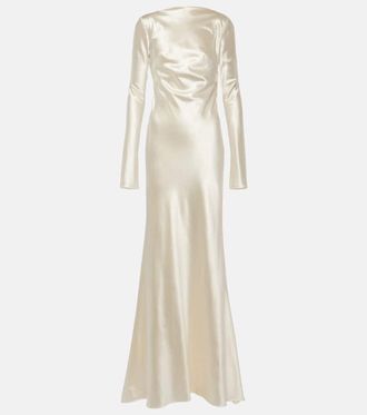 Danielle Frankel Bridal Simone wool and silk satin gown