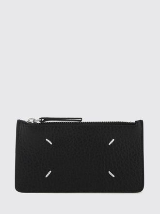Maison Margiela Grained Leather Zipped Card Holder with Four Stitches