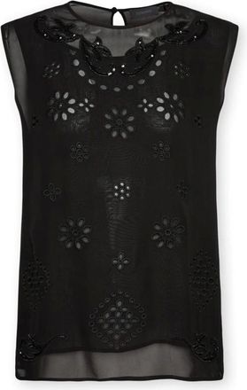 Elena Miro Dames, Tops, Zwart, Maat: L Viscose