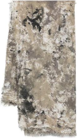 Avant Toi Zola Camouflage Effect Modal Linen Silk Scarf 130X135