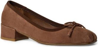 Aquatalia Camalfi Water Resistant Suede Pump in Espresso Suede at Nordstrom, Size 10.5