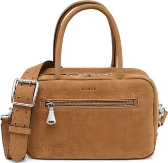 Aim&eacute;e Medium Ritual Leather Satchel in Latte Nubuck at Nordstrom