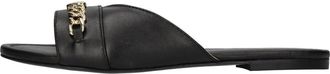 Love Moschino Leather Flats - Dames - Sandalen - Zwart - 35 EU - Leer - Schoenen