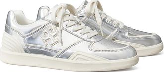 Tory Burch Clover Leather-Trim Court