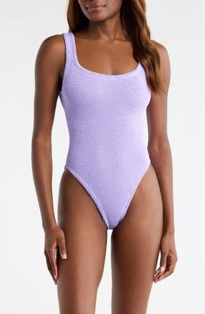 Hunza G Square Neck One-Piece Swimsuit in Lilac at Nordstrom