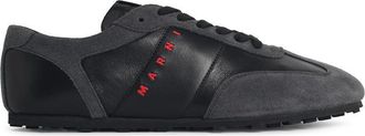 Marni Softy Soccer zwarte en grijze leren sneakers