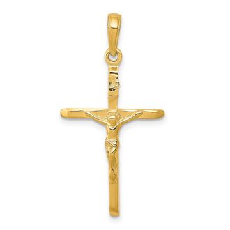 Diamond2Deal 10k Yellow Gold Crucifix Pendant