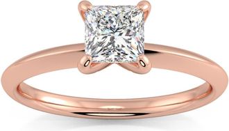 Pompeii3 20 -.75Ct Princess Cut Solitaire Diamond Engagement Ring 14k Gold Lab Grown