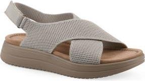 White Mountain Harleen Flatform Slingback Sandal in Off White/Fabric at Nordstrom Rack, Size 8.5