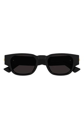 Bottega Veneta 51mm Oval Sunglasses in Black at Nordstrom