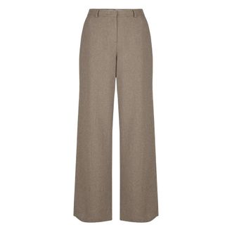 Bomboogie Wollen Palazzo-broek - Dames - Broeken - Bruin - Maat: XL Wol
