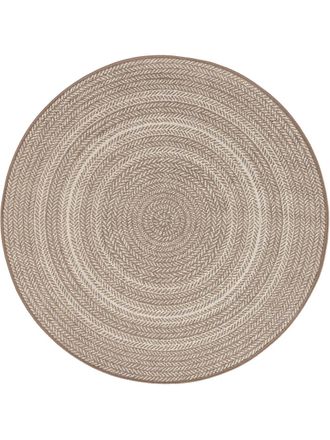 benuta Alfombra de exterior & interior redonda crema/taupe &oslash; 120 redondo