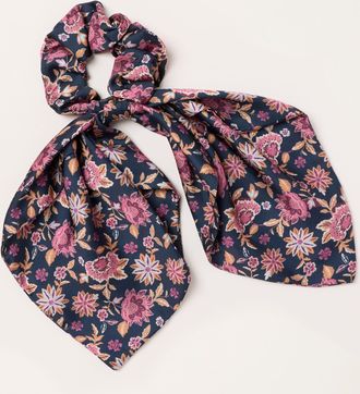 Fat Face FatFace Navy Vintage Floral Tie Scrunchie