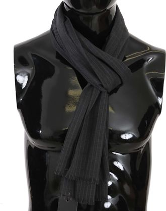 Dolce & Gabbana Wool Striped Scarf - Gray