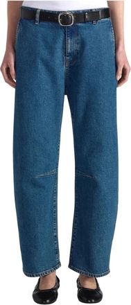 Liviana Conti Jeans Cinque Tasche Lavaggio Old - Dames - Loose Fit Jeans - Blauw - W28 - Katoen - Jeans