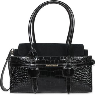 Dsquared2 Twin Shoulder Bag - Dames - Schoudertassen - Zwart - ONE Size - Katoen - Tassen