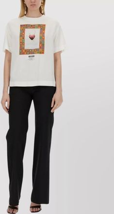 Moschino heart crew neck graphic print short sleeves