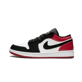 Nike Jordan 1 Low Black Toe - unisex - Sport - Veelkleurig - Maat: 42 1/2 EU Leer