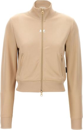 Courrèges Beige Interlock Track Sweatshirt