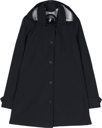 Save The Duck April hooded raincoat - women - Recycled Polyester - 1 - Blue