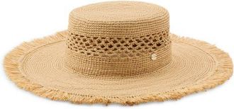 Helen Kaminski Ivy Raffia Boater in Natural at Nordstrom