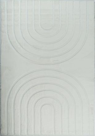 Nazar Rugs Alfombra suave blanca, motivo arco - 160x230