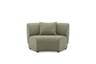 Castlery Auburn Curve Wedge Sofa Customized, Performance Classic Twill Moss, Spill Resistant, Modular for Sofas by Castlery