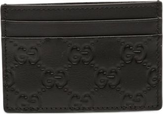 Gucci Pre-owned Wallets, female, Black, Size: ONE SIZE Pre-owned Leather Card Case